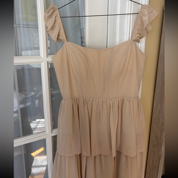 Revelry Bridesmaid Dress Poppy Chiffon in Champagne - Picture 5 of 5